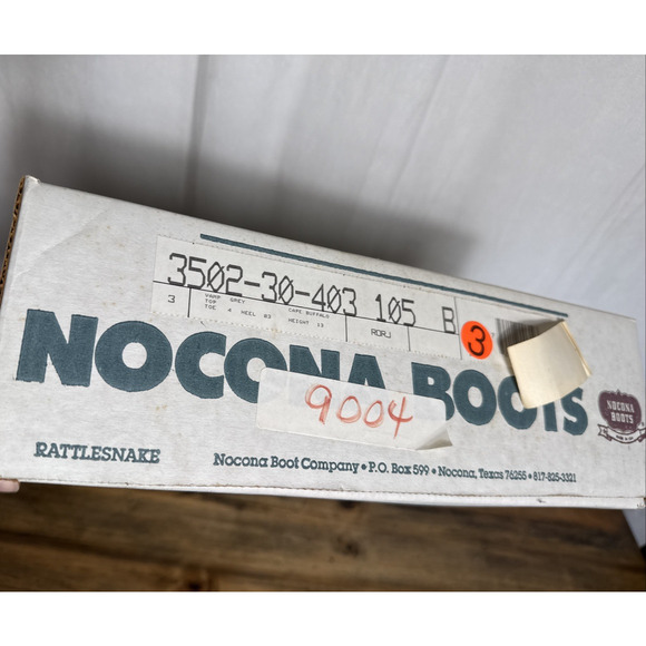 Vintage Nocona Boots BOX ONLY Rattlesnake Texas Bowie Knife Cowboy 1980s Western main image 8